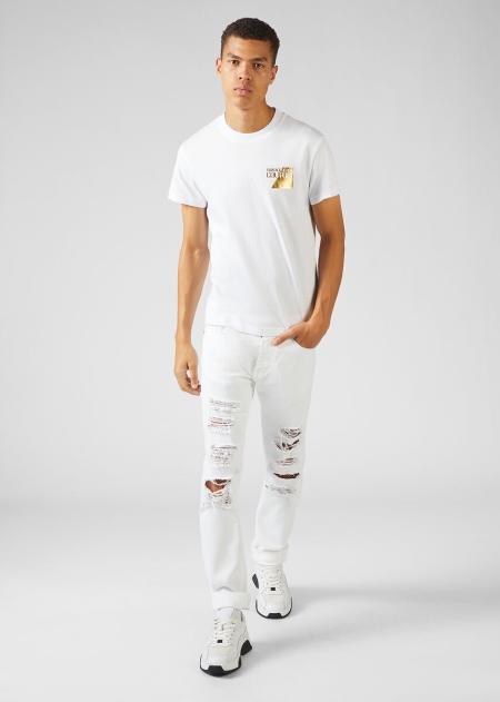 Blugi Versace Distressed Barbati | GQMNFHB-50